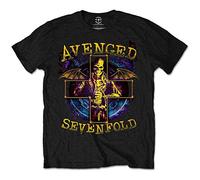 Avenged Sevenfold Camiseta Stellar de Manga Corta para Hombre, Negro, M