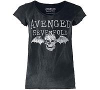 Avenged Sevenfold Deathbat Mujer Camiseta Negro L 100% algodón Regular