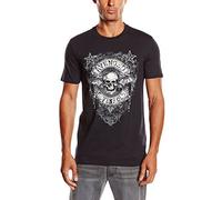 Avenged Sevenfold Men's Stars Flourish T Shirt, Black, L UK
