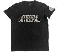 Avenged Sevenfold - T-Shirt # M Black Unisex # Logo & Death Bat