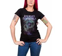 Avenged Sevenfold T Shirt Space Face band logo Oficial De las mujeres Skinny Fit