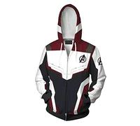 Avengers 4 Endgame Sudadera con capucha 3D Print Hombres Sudaderas Suéter con cremallera Chaqueta Abrigo