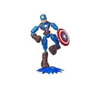 Avengers E7869 Marvel Bend and Flex Action Figure Toy, 6-Inch Flexible Captain America, Includes Accessory, Ages 4 and Up, Multicolor