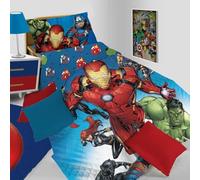 Avengers, Colcha para Cama Individual primaveral Disney, Colcha de Primavera para Cama Individual, Colcha de Entretiempo Acolchada, 100% Microfibra, Producto Oficial Disney Marvel