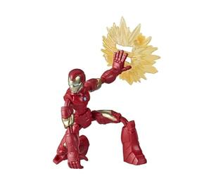 Avengers E7870 Beyblade Marvel Bend and Flex Action, 6-Inch Flexible Iron Man Figure, Includes Accessory, Ages 4 and Up, Multicoloured