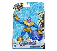 Marvel Comics Figura acción Avengers E8344 Thanos 6 pulg. flexible con accesorio 4+ años multicolor