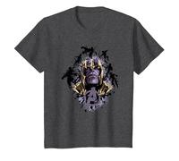 Avengers Endgame Warlord Thanos Camiseta, Niños, Jaspeado Oscuro, 2 años