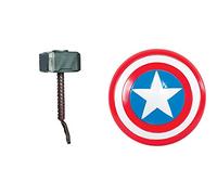 Avengers - Martillo de Thor para Disfraz de niño, Talla única Infantil (Rubie'S 35639) + Escudo de Capitán América para niño, Talla única Infantil (Rubie'S 35640)