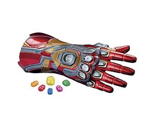 Avengers Marvel Legends Series Iron Man Nano Guantelete articulado electrónico con luces, sonidos auténticos de película y piedras infinitas extraíbles