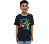 Avengers Marvel Thor Hulk Captain America Iron Man Birthday 3 (Spanish) Boys T Shirt, Navy, 12-13 Años Unisex Kids
