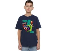 Avengers Marvel Thor Hulk Captain America Iron Man Birthday 8 (Spanish) Boys T Shirt, Navy, 5-6 Years Unisex Kids