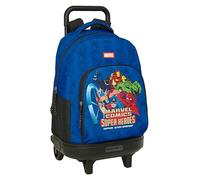 Avengers - Mochila Grande con Ruedas, Compacta, Extraíble, Ideal para Niños de Diferentes Edades, Cómoda y Versátil, Calidad y Resistencia, 33x22x45 cm