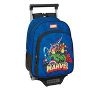 AVENGERS - Mochila Infantil con Carro Safta 705, Ideal para Niños de Diferentes Edades, Cómoda y Versátil, Calidad y Resistencia, 27x10x33 cm
