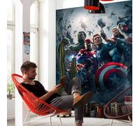 Avengers Mural 254x184cm Papel Tapiz Fotográfico Azul, Impermeable