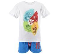 Avengers Niños Camiseta y Short (Blanco,4 años)