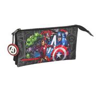 Safta Avengers Vendetta - Portatodo Triple, Estuche Infantil, Estuche Niño, Ideal para Niños en Edad Escolar, Cómodo y Versátil, Calidad y Resistencia, 22x3x12 cm