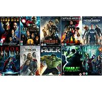 Avengers Ultimate Marvel Comic Heroes All 9 Movies DVD Complete Collection - Iron Man 1, Iron Man 2, Iron Man 3, Captain America : The First Avenger, Captain America: Winter Soldier, Thor 1, Thor 2: The Dark World, Hulk (Eric Bana), Incredible Hulk (Edward Norton) + Extras by Robert Downey Jr