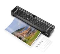 avenido Plastificadora con cortador integrado, 170 W, termoplastificadora A3, A4, A5, 80-125 µm, 5 láminas A4 incluidas, velocidad de laminación de 300 mm/min (negro)