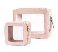 Aveniee Bolsa de maquillaje transparente pequeña, pequeña bolsa de aseo de viaje, organizador de cosméticos, bolsa de maquillaje transparente aprobada por la TSA, con cremallera, esencial para el
