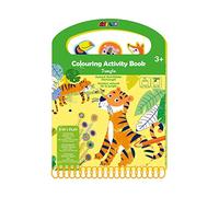 Avenir 6301741 - Libro para Colorear con imágenes de Terciopelo, diseño de Selva, Bloque de Actividades para casa y Viajes, Incluye lápices y Pegatinas