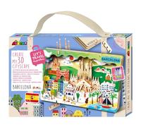 Avenir 6305081 Juego de Manualidades en 3D de Ciudades de Barcelona, Miniatura, puzle de Madera, Regalo Decorativo para Adultos y niños a Partir de 6 años