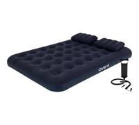 AVENLI Colchón inflable para camping para 2 personas, 191 x 137 x 22 cm, color azul, incluye bomba de aire manual y 2 almohadas