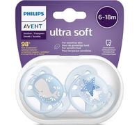 Avent Chupete Ultra Soft decorado 6-18 Meses Infantil 2uds