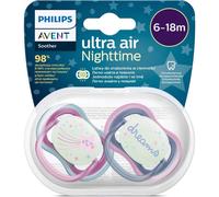 Avent Pack Chupetes Noche Silicona Rosa 6-18m 2uds