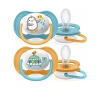 Avent Pack Chupetes Ultra Air Collection Pingüino y Tortuga 6-18m 2uds