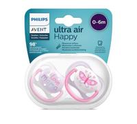 Philips Avent - Pack 2 chupetes ultra air collection 0-6m rosa - Mamá