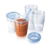 Avent Recipiente VIA Comida Bebé 20 Vasos - Almacena y Transporta Herméticamente