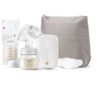 Philips Avent extractor de leche eléctrico sencillo, potencia hospitalaria, motor recargable y silencioso para una experiencia discreta en cualquier lugar, bolsa de viaje, modelo SCF396/31
