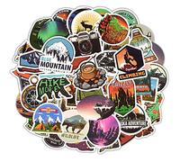 Aventura al aire libre Pegatinas, 50 PCS Impermeables Viaje Pegatinas Calcomanías Vinilo Adhesivos Sticker para Equipaje, Portátil, Botella de agua, Coche, Guitarra, Patineta, Bicicleta, Motocicleta