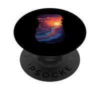 Aventura al Atardecer del Gran Cañón con río PopSockets PopGrip Adhesivo