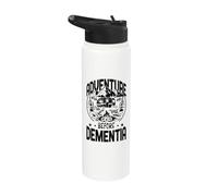 Aventura antes de la concienciación de la demencia Retro Camping Camper Stainless Steel Insulated Water Bottle