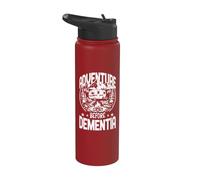 Aventura antes de la concienciación de la demencia Retro Camping Stainless Steel Insulated Water Bottle