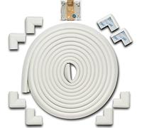 Aventura Cove ¨ borde + esquinas Extra Pure, extra denso, extra largo òsafe edgeª y esquina cushionó - valor pack; Premium childproofing Edge Corner guard - Child Safety Home Safety Furniture and Table Edge Corner Protectors blanco Oyster Talla:18ft Edge + 8 Corners