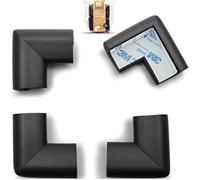 Aventura Cove ¨ extra Pure, extra denso "Safe cornerª cojín" - valor pack; Premium childproofing Corner guard - Child Safety Home Safety Furniture and Table Edge Corner Protectors negro Onyx Talla:4 pcs