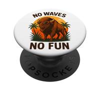 Aventura de Buffalo Palm No Waves No Fun PopSockets PopGrip Adhesivo