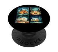 Aventura de camping bajo las estrellas Exploración PopSockets PopGrip Adhesivo