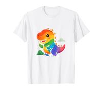 Aventura de Dinosaurio arcoíris. Lindo Dinosaurio Kawaii Camiseta