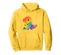 Aventura de Dinosaurio arcoíris. Lindo Dinosaurio Kawaii Sudadera con Capucha