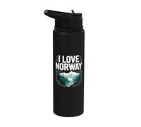 Aventura de Fiordos de las Montañas de Noruega Stainless Steel Insulated Water Bottle
