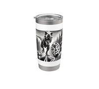 Aventura de selfie con máscara de lucha libre Vaso térmico de acero inoxidable de doble pared