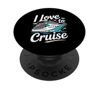 Aventura de viaje náutico I Love To Cruise PopSockets PopGrip Adhesivo