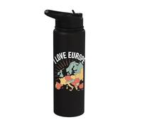 Aventura del mapa de Europa Stainless Steel Insulated Water Bottle