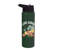 Aventura del mapa de Europa Stainless Steel Insulated Water Bottle