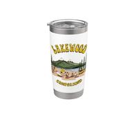 Aventura divertida de animales para amantes del aire libre Vaso térmico de acero inoxidable de doble pared