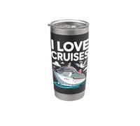 Aventura en barco divertido I Love Cruises Vaso térmico de acero inoxidable de doble pared