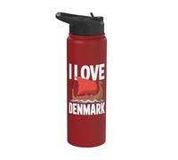 Aventura en barco vikingo I Love Dinamarca Stainless Steel Insulated Water Bottle